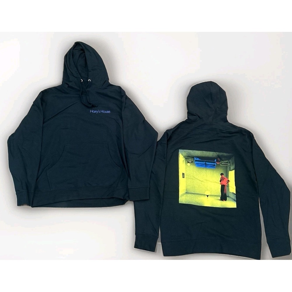 Harry Styles Harry's House Tour Hoodie Black Sweatshirt Concert Merch Sz Medium